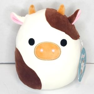 RONNIE 🐄 Brown & White Cow Original Squishmallow by Kelly Toy ☆》NWT《☆